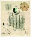 Max Ernst, Oiseaux en peril, 1975, Aquatint printed in colours