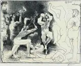 Pablo Picasso, La Danse des Faunes, 1957, Lithograph