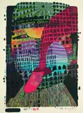 The city man by Friedensreich Hundertwasser, 1984, Silkscreen printed in colours, sold Mar 2004