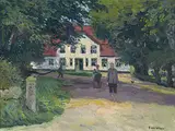 Friedrich Schaper, Gehöft in Meldorf, Oil on canvas