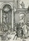 Mariens Tempelgang by Albrecht Durer, 1504, Woodcut, sold Mar 2004