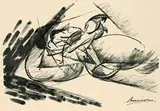 Umberto Boccioni, Schnelligkeit, 1914, Lithograph