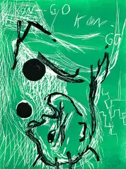 Orangenesser (Kongo) by Georg Baselitz, 1981, Linocut printed in colours, sold Mar 2004