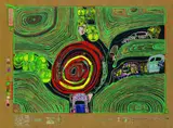 Kreisverkehr der Strassengekreuzigten by Friedensreich Hundertwasser, 1971, Silkscreen printed in colours, sold Mar 2004