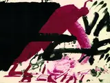Antoni Tàpies, Signes negres, 1976, Colour etching