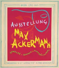 Plakatentwurf by Max Ackermann, 1948, Gouache, sold Mar 2004
