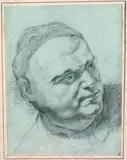 Johannes Zick, Porträtstudie, Charcoal drawing