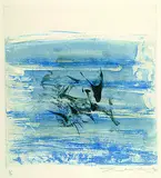 Zao Wou-ki, Komposition in Hellblau, 1961, Aquatint printed in colours