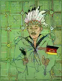 Peter Sengl, ...in Reisetracht, 1977, Oil on canvas