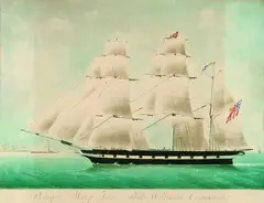 Michele Renault, Barque "Mary Jane" Rich. Williams Commander, 1846, Watercolour