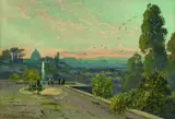 Edgar Meyer, Blick auf Rom, Watercolour