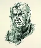 Otto Dix, Großes Selbstbildnis, 1965, Lithograph