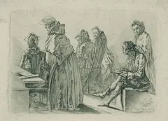 Daniel Nikolaus Chodowiecki, 8 Bll. Verschiedene Motive, 1758, Etching