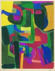 Brandevin by Maurice Estève, 1961, Lithograph printed in colours, sold Mar 2004