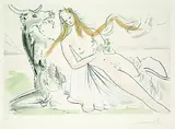 Enlèvement d' Europe by Salvador Dalí, 1971, Drypoint, sold Mar 2004