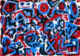 A. R. (d. i. Ralf Winkler) Penck, 2 Bll.: Frau und Elefant. Gegenwärtige Verhältnisse
