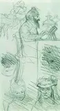 Adolph von Menzel, Studie eines Lesenden