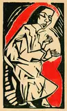 Liegende by Erich Heckel, 1913, Woodcut printed in colours, sold Mar 2004
