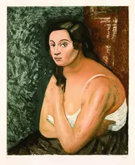 André Derain, Buste de Femme, 1922, Aquatint printed in colours