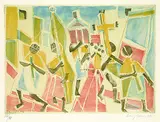 Eduard Bargheer, 4 Bll. Figürliche Kompositionen, 1965, Aquatint