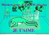 Moritz Götze & Erich Wellhöfer, Je t'aime, 1991, Silkscreen printed in colours