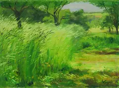 Fritz Wucherer, Landschaft im Frühling, 1904, Oil on canvas