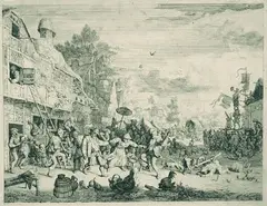 Cornelis Dusart, Der große Jahrmarkt, 1685, Etching