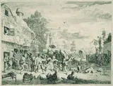 Cornelis Dusart, Der große Jahrmarkt, 1685, Etching