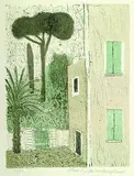 Max Peiffer Watenphul, Rosa Haus auf Ischia, 1969, Lithograph printed in colours