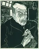 Bildnis Max Liebermann by Conrad Felixmüller, 1926, Woodcut, sold Mar 2004