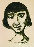 Mädchenkopf by Karl Hofer, 1929, Lithograph, sold Mar 2004