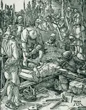 Christus wird ans Kreuz geschlagen by Albrecht Durer, 1509, Woodcut, sold Mar 2004