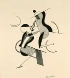 Oskar Fischer, Reitendes Paar, 1920, Lithograph