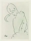 Amedeo Modigliani, 2 Bll.: Mädchenkopf, etwas nach links gedreht. Mädchen, sitzend, nach links gedreht, Etching
