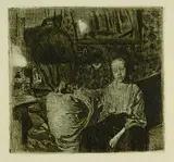 Käthe Kollwitz, 2 Bll.: Junges Paar. Arbeitslosigkeit, 1904, Etching