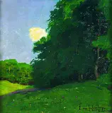 Hans von Fehrenberg, Mondlandschaft, 1897, Oil on canvas