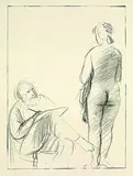 Giacomo Manzù, Pittore seduto e modella di schiena