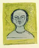 Massimo Campigli, Autoritratto, 1965, Lithograph printed in colours