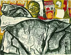 Renato Guttuso, 4 Bll. Figürliche Kompositionen, 1965, Lithograph