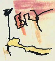 Komposition by Fritz Winter, 1975, Felt-tip pen and ink drawing, sold Mar 2004