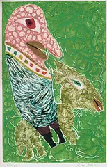 Reiter by Rolf Nesch, Aquatint, sold Mar 2004