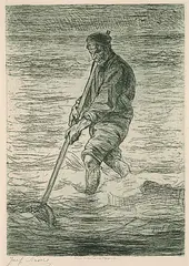 Jozef Israëls, The Fisherman, Etching