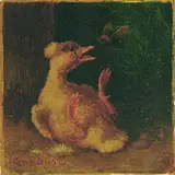 Gustav Konrad Sus, 2 Gemälde: Küken, Oil on cardboard