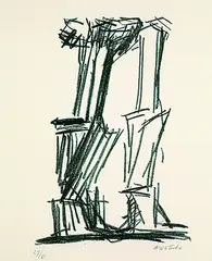 Komposition by Fritz Wotruba, 1968, Lithograph, sold Mar 2004