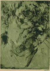 Selbst by Horst Janssen, 1973, Etching, sold Mar 2004