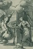 Carlo Maratti, Die Verkündung an Maria, 1680, Etching