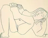 Pablo Picasso, Schlafender Akt, 1969, Lithograph