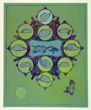 Max Ernst, Komposition mit Elefanten, 1976, Silkscreen printed in colours