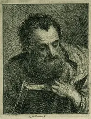 Michael Lukas Leo Willmann, Lesender Prophet, Etching