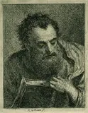 Michael Lukas Leo Willmann, Lesender Prophet, Etching